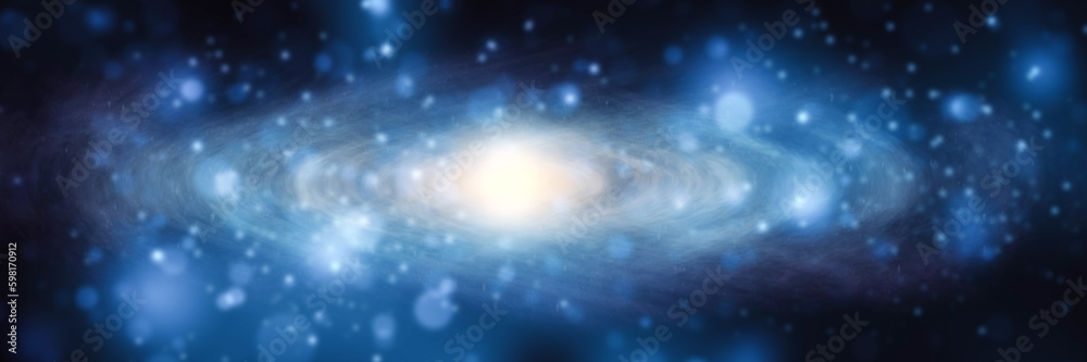 Naklejka premium Space is the area outside Earth's atmosphere with no air, sound, or gravity. It has planets and unique objects. Studying space is important for understanding the universe and technology.