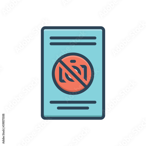 Color illustration icon for notice 