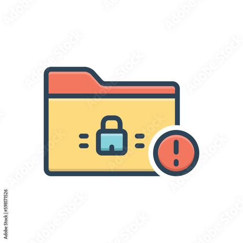 Color illustration icon for thereby 