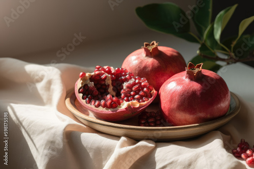 picture of a fresh Pomegranate fruit