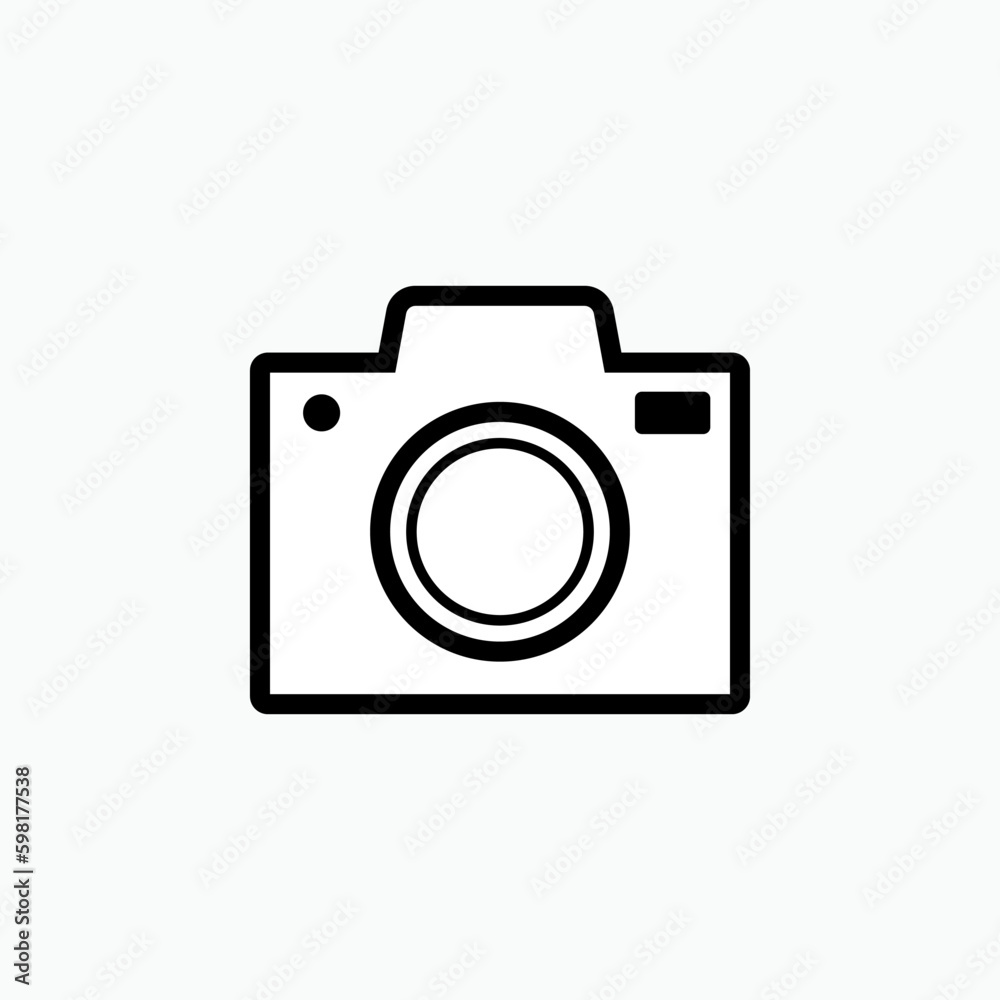 Camera Icon. Photography , Photographer Symbol for Design, Presentation, Website or Apps Elements - Vector. Camera Icon. Photography , Photographer Symbol for Design, Presentation, Website or Apps Elements - Vector.