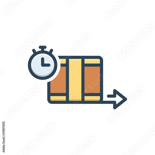 Color illustration icon for quite 