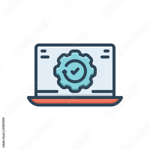 Color illustration icon for version type 