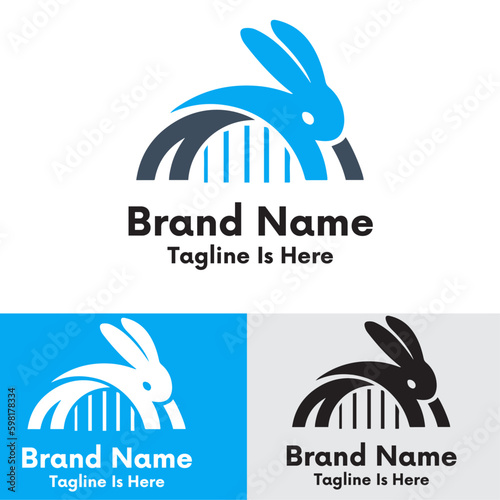 Rabbit health logo design
