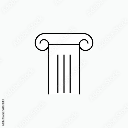 Pillar Icon - Architectural or Law Elements  Vector Sign and Symbol for Design  Presentation  Website or Apps Elements.    