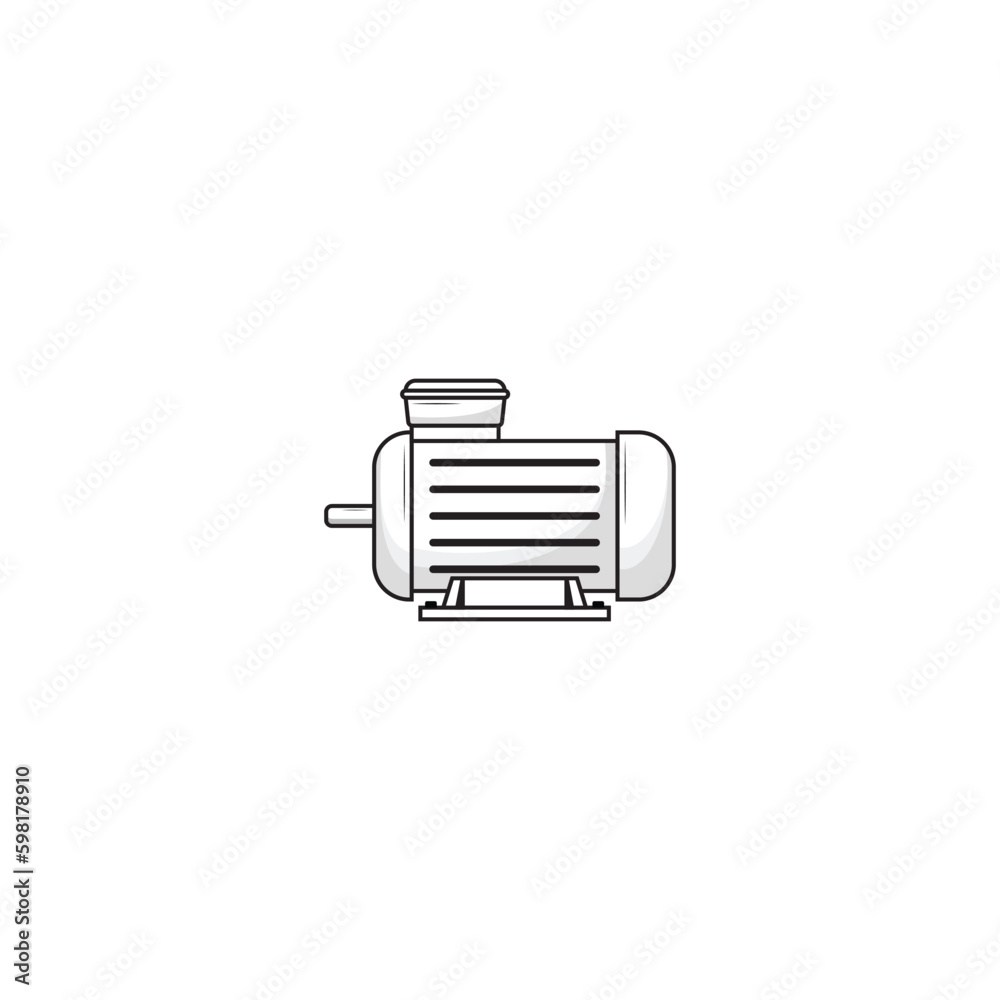 Generator motor icon vector graphics Generator motor icon vector graphics