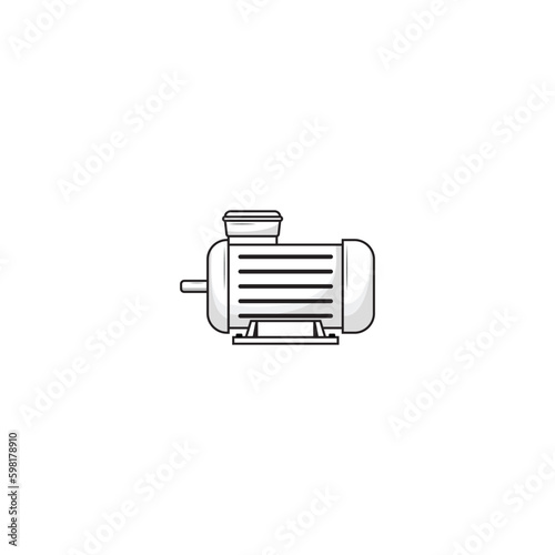 Generator motor icon vector graphics