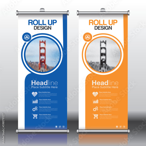 Roll up, roll up banner, rollup banner brochure flyer banner design template vector, roll up design modern x-banner and flag-banner. rectangle size