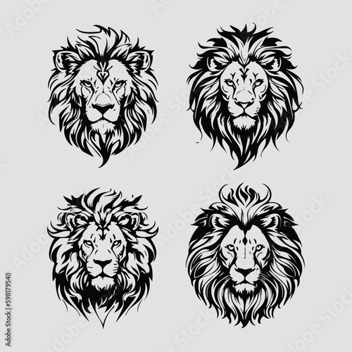 lion head vector