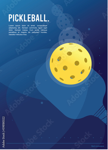 Attractive editable vector pickleball background design great for your design resources print and others