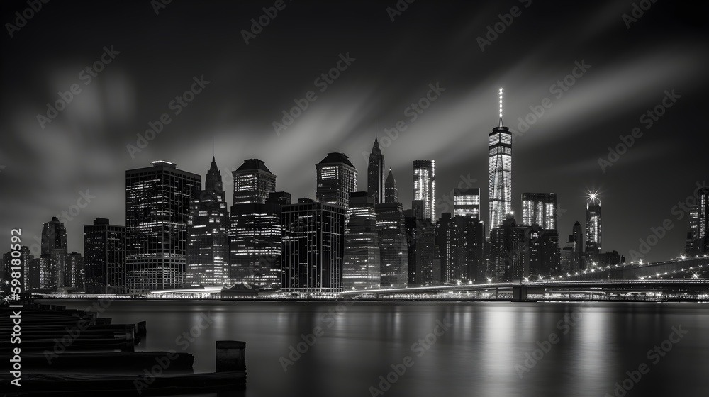 Fototapeta premium city skyline at night