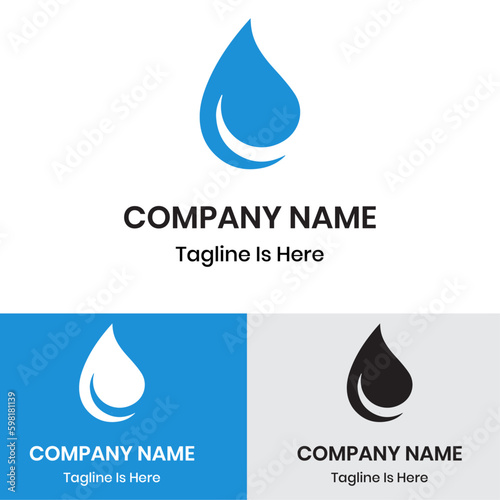 White and blue mineral water logo
