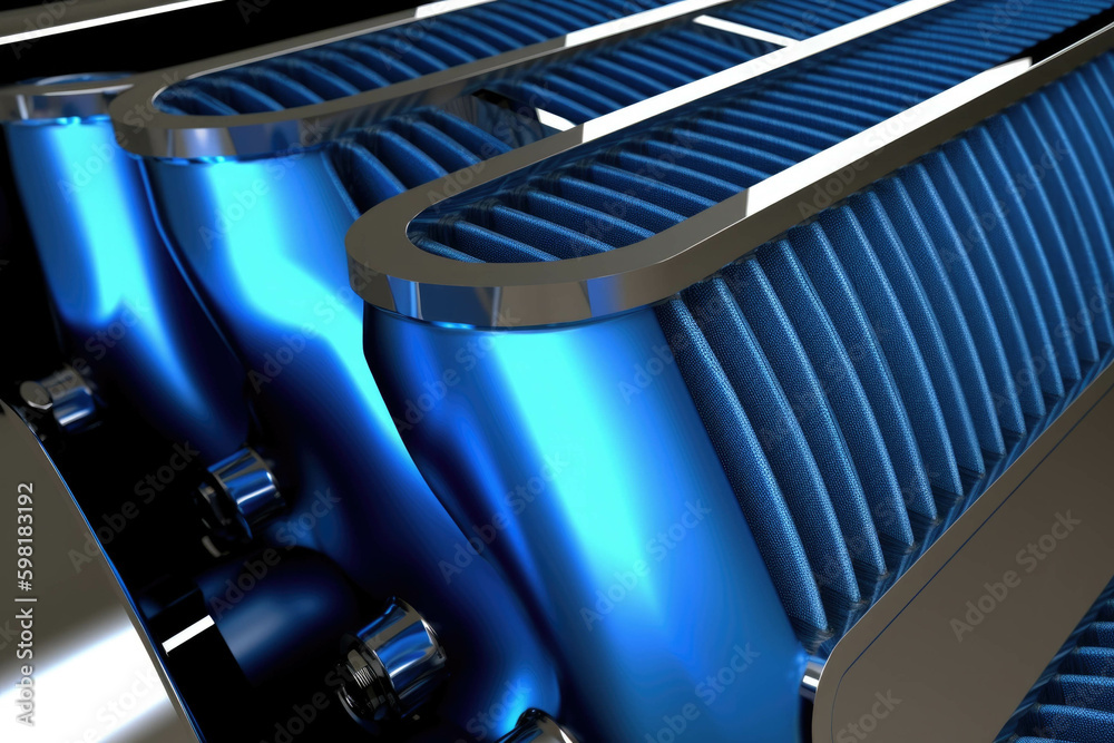 A picture of a F1 cars air intake and exhaust system for optimum air