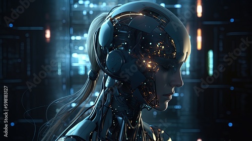 artificial intelligence technologies develop, digital art illustration, Generative AI