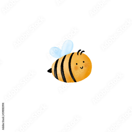 Lovely simple design of a yellow and black bee 