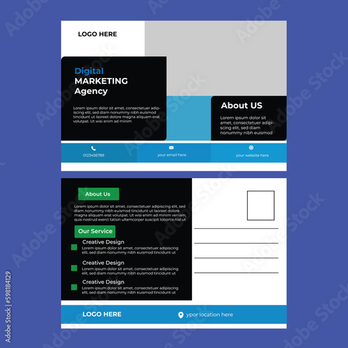 Corporate Business Postcard Design Template