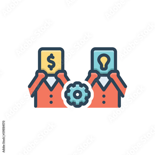 Color illustration icon for role 