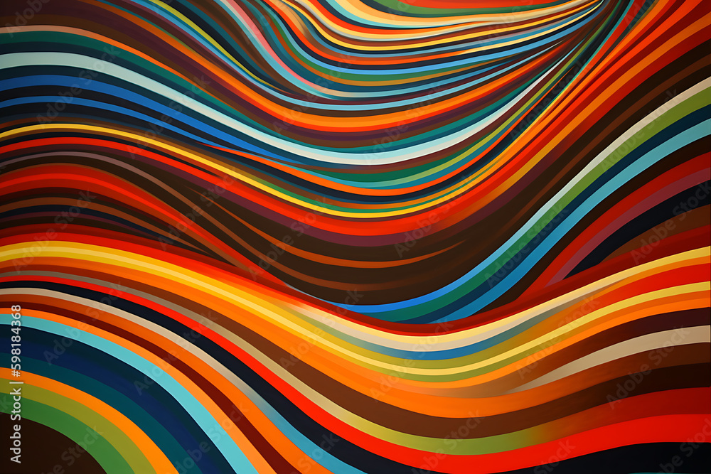 abstract background with sound waves gradient smooth crip op art ...