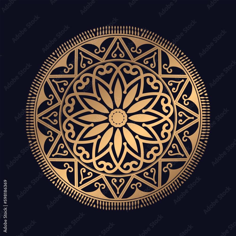 Arabic pattern mandala design illustrations background vector template