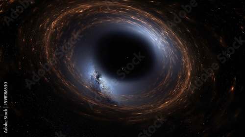 spiral galaxy in space. Generative Ai © Shades3d