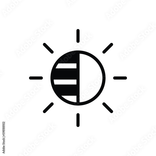 brighteness icon design with white background stock illustration photo