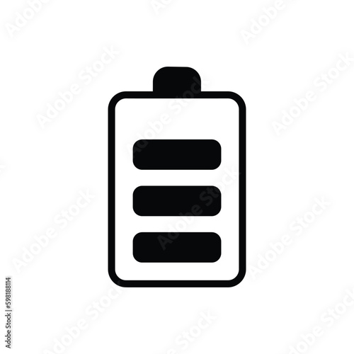 battery icon design with white background stock illustration
