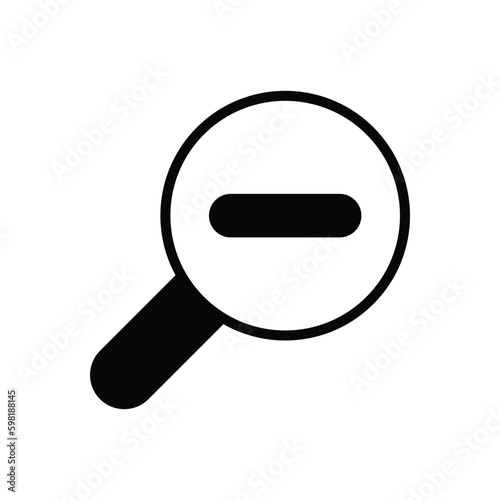 zoom out icon design with white background stock illustration