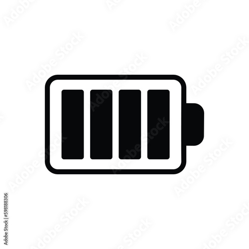 camera battery icon design with white background stock illustration