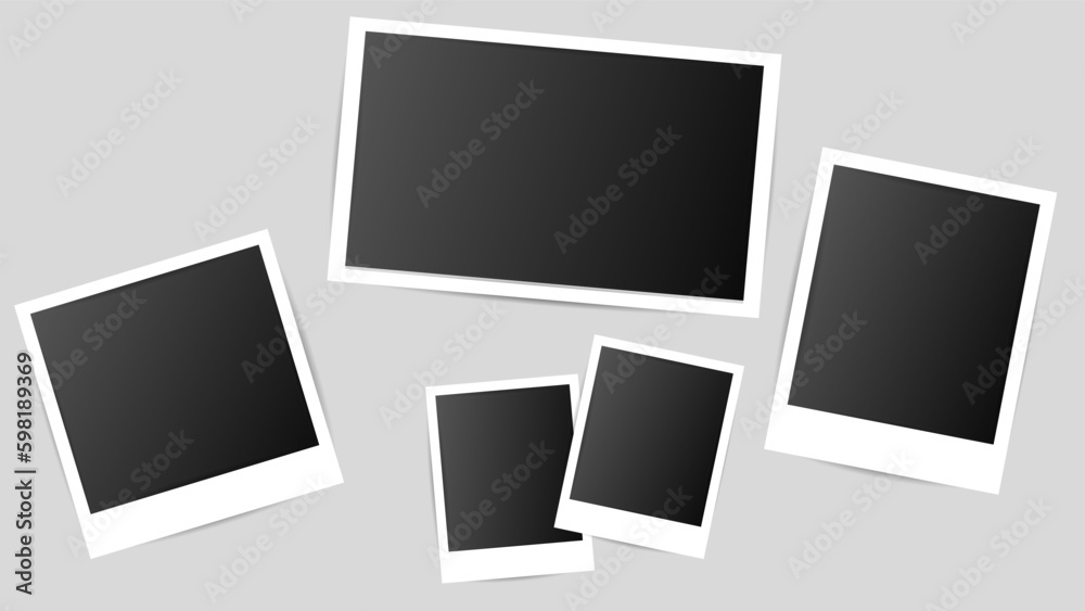 White photo frame , isolated on white background ,Vector illustration EPS 10 White photo frame , isolated on white background ,Vector illustration EPS 10
