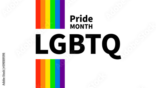 Pride Month at June 2021 LGBT  Symbols with LGBT pride flag or Rainbow colors. LGBT designs isolated on white background, Vector illustration EPS 10