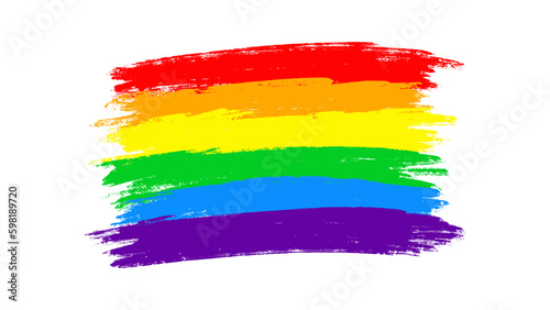 Pride month 2023 Symbols with LGBT pride flag or Rainbow colors. LGBT designs isolated on background, Vector illustration EPS 10