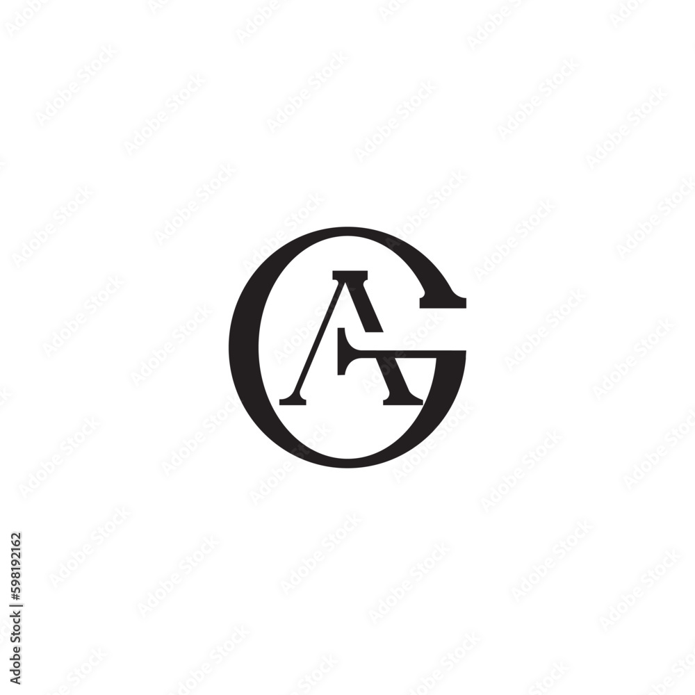 AG monogram logo template design vector AG monogram logo template design vector