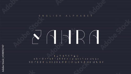 Zahra font face design photo