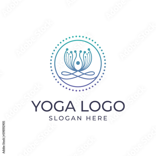 Modern Illustration of yoga movement