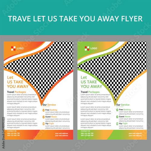 Traver let us take you away flyer desing