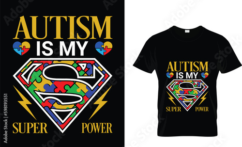 Autism don't just work till the...T-Shirt Design Template