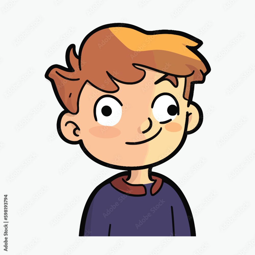 Cartoon cute boy stands in a confident pose, arms crossed over his chest. Colorful vector isolated kids illustration. Cartoon cute boy stands in a confident pose, arms crossed over his chest. Colorful vector isolated kids illustration.