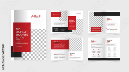 Wallpaper Mural Eight pages business brochure template Torontodigital.ca