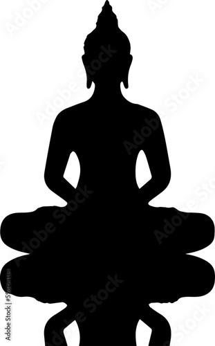 lord buddha silhouette image