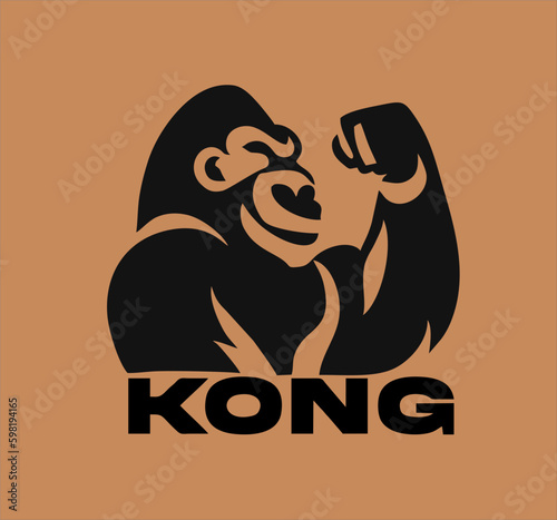 kong animal icon image design. wild big animal template