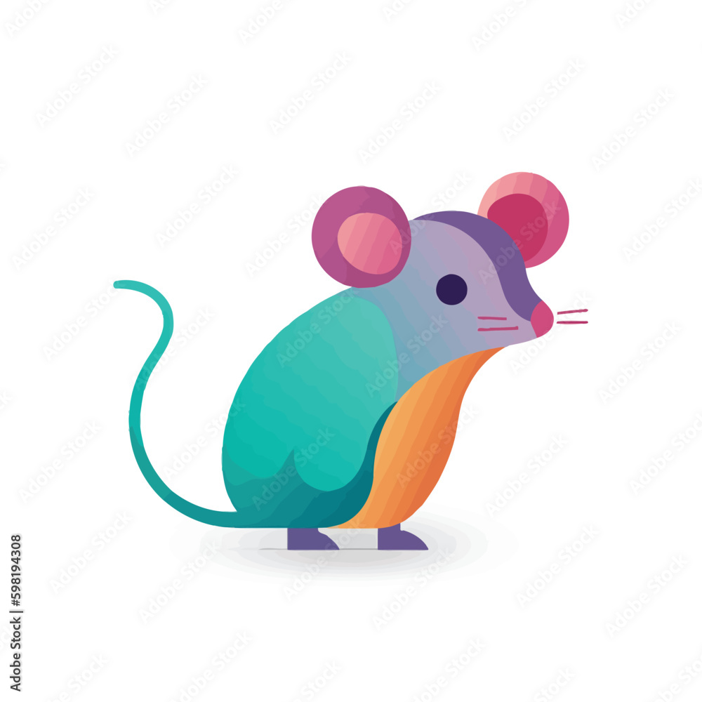 Cute Wild Rat Vector Illustration Cute Wild Rat Vector Illustration
