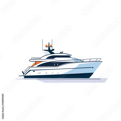 maritime shipping boats, sail boat, ocean ships, yacht sailing boats, cargo ships water transport vector illustration © abangaboy