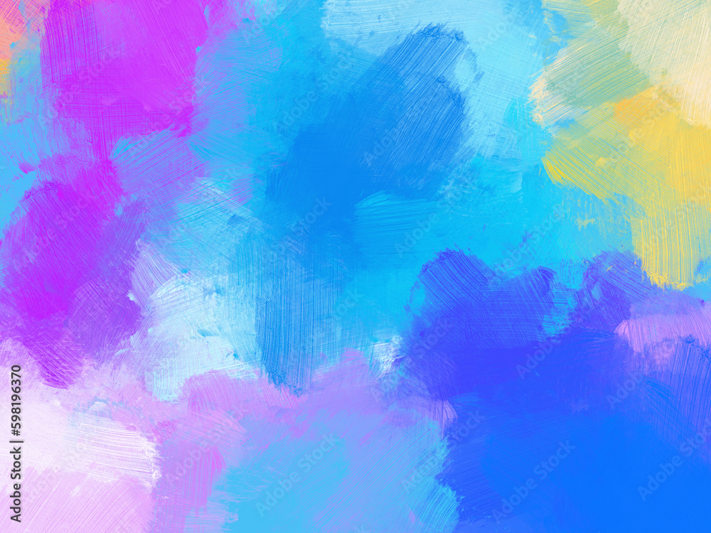 simple background with colorful oil paint brushes