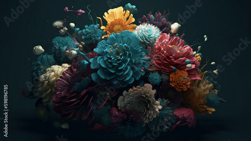 Colorful Blooms Beneath the Waves: Discovering Underwater Flowers. Generative AI