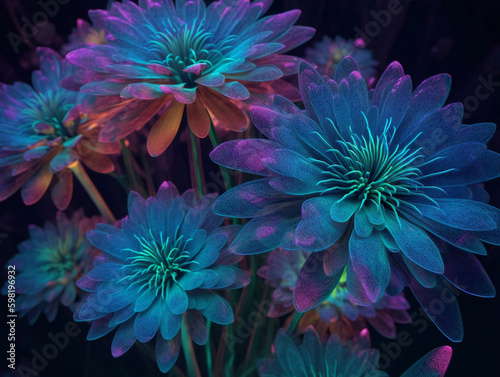 Colorful Blooms Beneath the Waves: Discovering Underwater Flowers. Generative AI © Alxmorrison