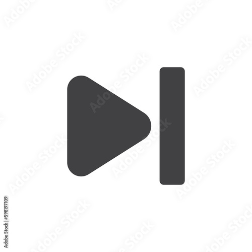 Skip forward button vector icon