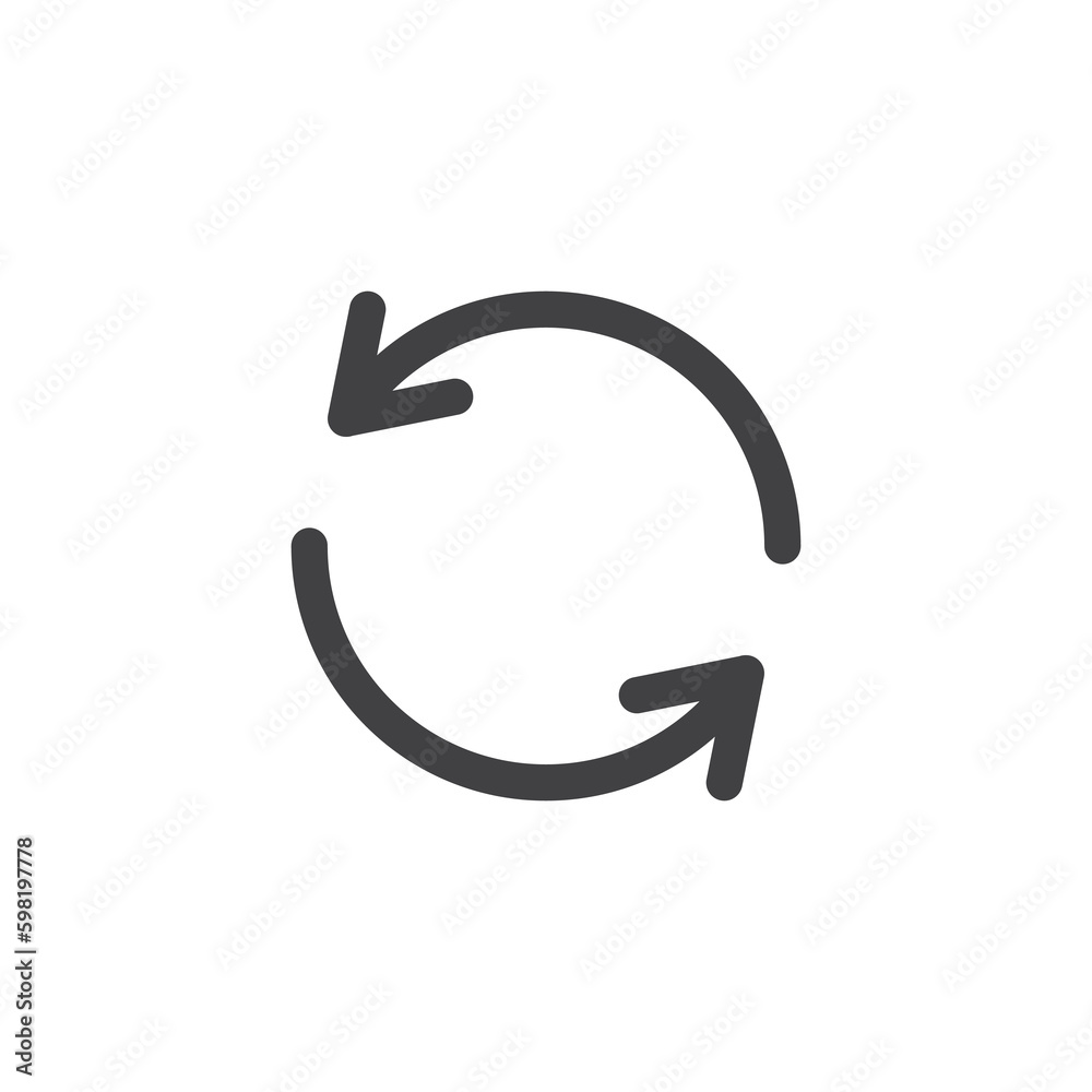 Repeat button vector icon Repeat button vector icon