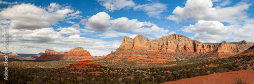 Panoramic View from Bell Rock Trail at Sedona