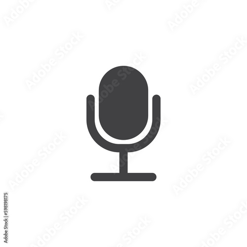mic rec button vector icon