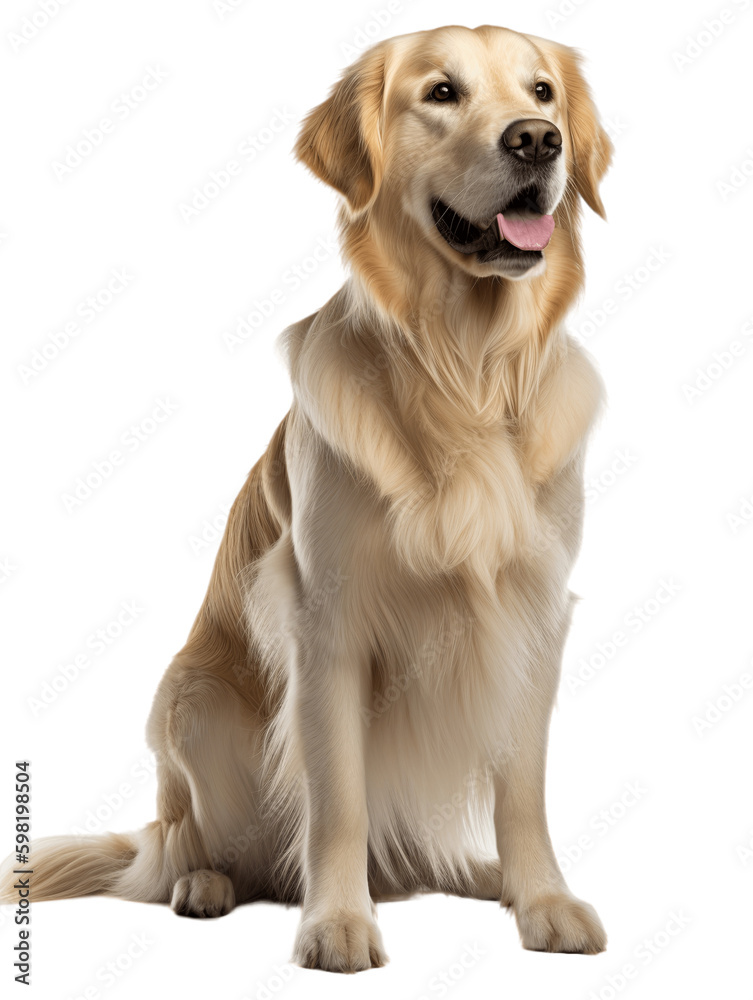 Golden Retriever Full Body Frontal View Transparent Background